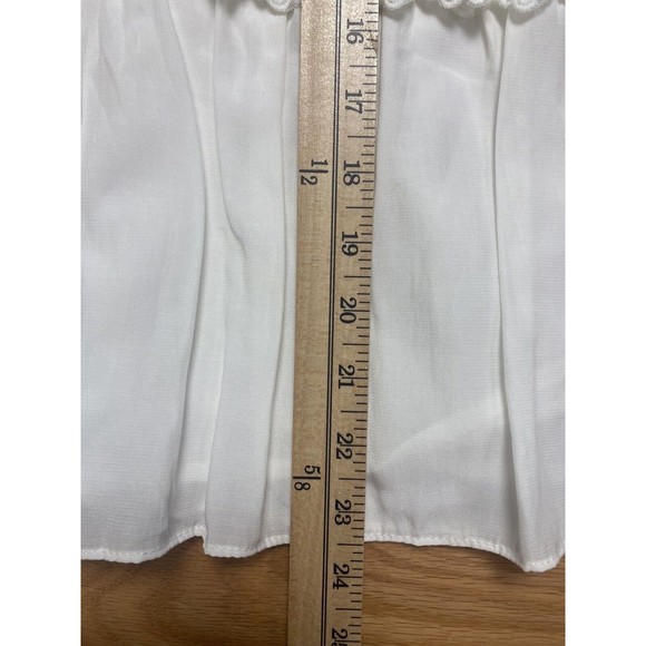 DO+BE Spaghetti Strap Layer White Dress Large Ruffles Lace Flowy Short Party New - Picture 12 of 15